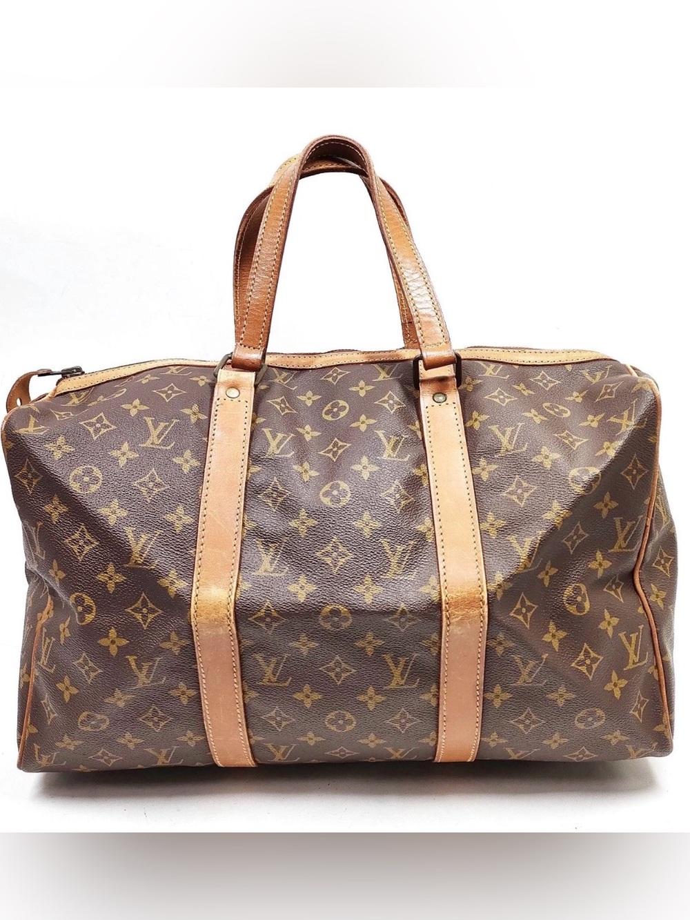 Louis Vuitton LV Monogram Boston Bag Souple 45 Brown and Tan